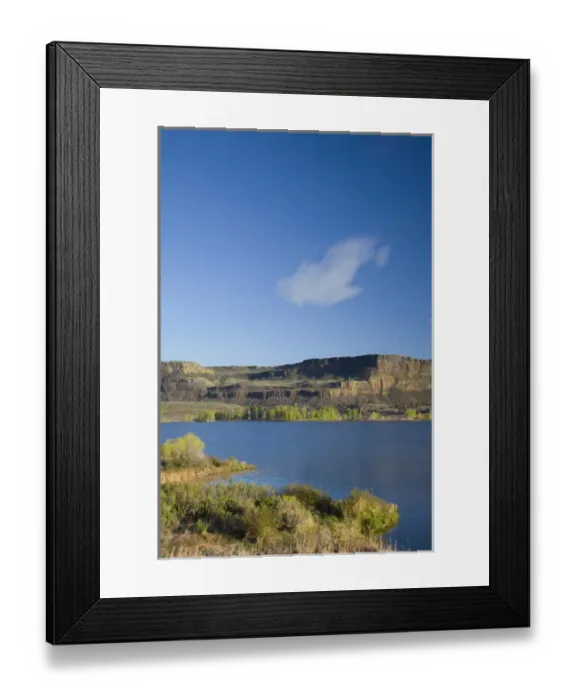 Framed Print : WA, Grant County, Upper Grand Coulee, Steamboat Rock, a massive basalt butte Framed Print : WA, Grant County, Upper Grand Coulee, Steamboat Rock, a massive basalt butte
