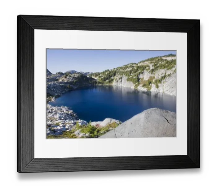 Framed Print : WA, Alpine Lakes Wilderness, Upper Robin Lake Framed Print : WA, Alpine Lakes Wilderness, Upper Robin Lake