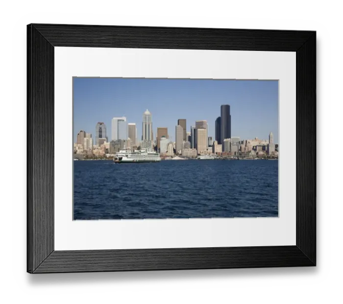 Framed Print : WA, Seattle, Seattle skyline from Elliott Bay Framed Print : WA, Seattle, Seattle skyline from Elliott Bay