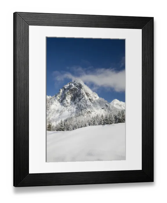 Framed Print : WA, Snoqualmie Pass, Guye Peak(center), Red Mountain to the right Framed Print : WA, Snoqualmie Pass, Guye Peak(center), Red Mountain to the right