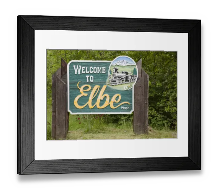 Framed Print : WA, Elbe, gateway to Mount Rainier National Park Framed Print : WA, Elbe, gateway to Mount Rainier National Park
