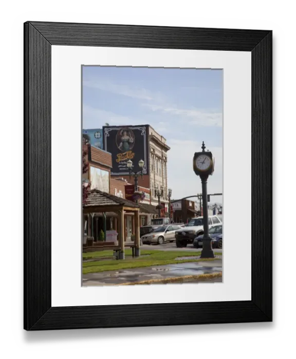 Framed Print : WA, Toppenish, City of Murals, Downtown