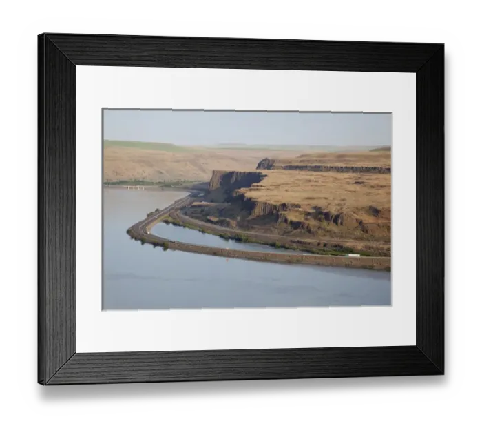 Framed Print : WA, Columbia River Gorge National Scenic Area, Columbia River, and Interstate 84 Framed Print : WA, Columbia River Gorge National Scenic Area, Columbia River, and Interstate 84