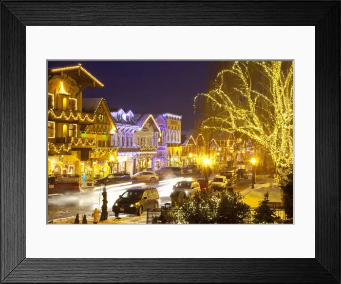 Framed Print : WA, Leavenworth, Christmas Lighting Festival Framed Print : WA, Leavenworth, Christmas Lighting Festival
