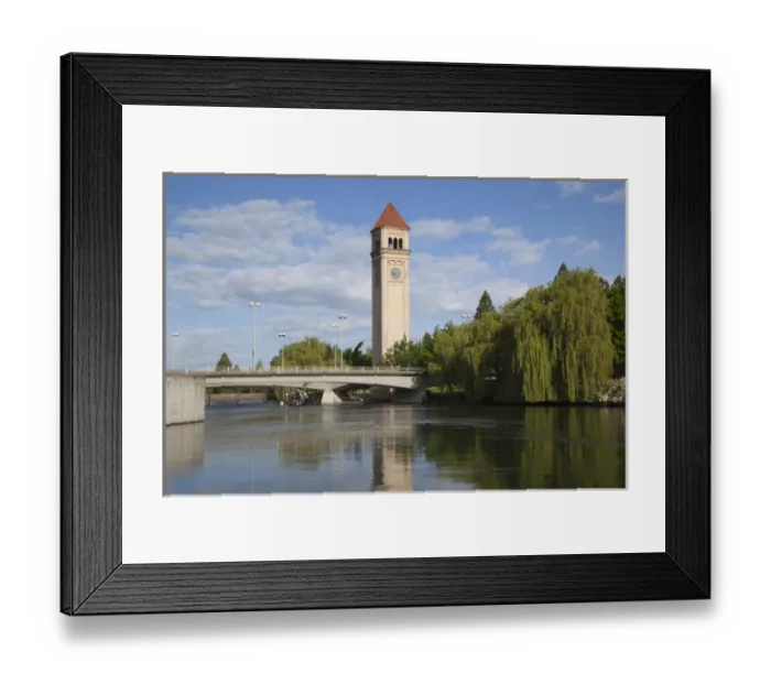 Framed Print : WA, Spokane, Riverfront Park, the Clock Tower by the Spokane River Framed Print : WA, Spokane, Riverfront Park, the Clock Tower by the Spokane River