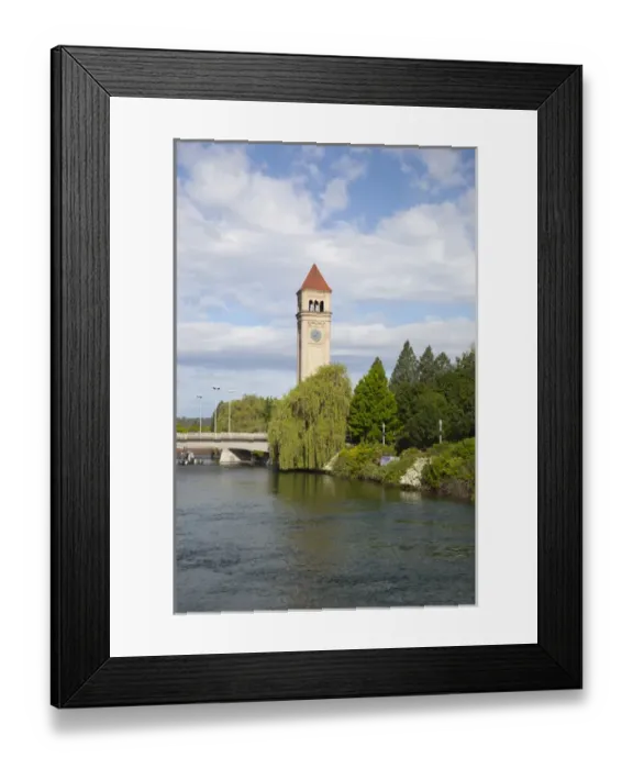 Framed Print : WA, Spokane, Riverfront Park, the Clock Tower by the Spokane River Framed Print : WA, Spokane, Riverfront Park, the Clock Tower by the Spokane River