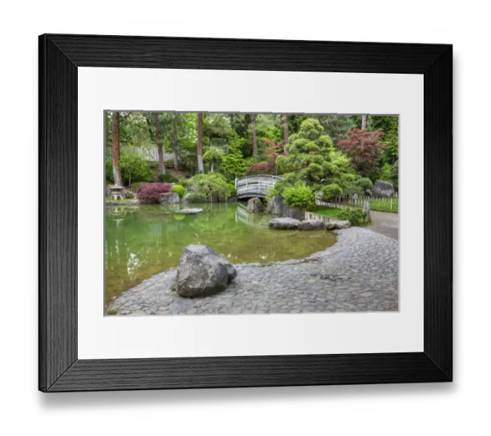 Framed Print : WA, Spokane, Manito Park, Nishinomiya Japanese Garden