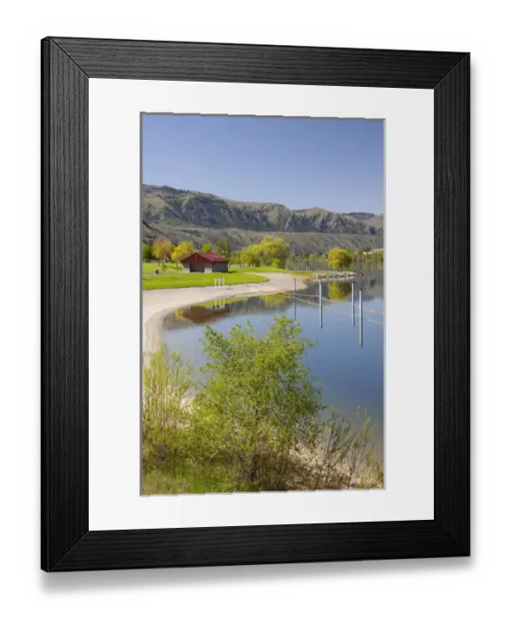 Framed Print : WA, Chelan County, Columbia River along highway 97 at Daroga State Park Framed Print : WA, Chelan County, Columbia River along highway 97 at Daroga State Park