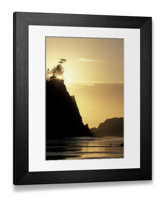 Framed Print : USA, WA, Olympic NP, Second Beach. Seastacks and reflections in Pacific Ocean Framed Print : USA, WA, Olympic NP, Second Beach. Seastacks and reflections in Pacific Ocean