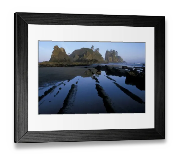 Framed Print : USA, Washington, Olympic National Park, Shi-Shi Beach, Point of Arches, Pacific Coast
