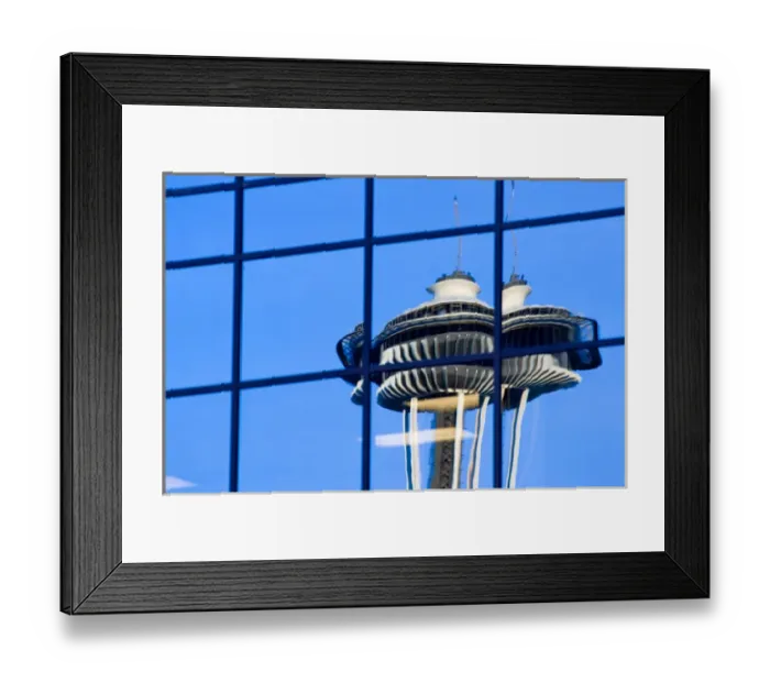 Framed Print : USA, Washington, Seattle, Space Needle reflection Framed Print : USA, Washington, Seattle, Space Needle reflection