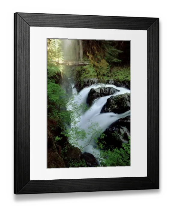 Framed Print : Upper Sol Duc Falls in Olympic National Park