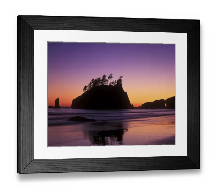 Framed Print : USA, Washington, Olympic NP, Second Beach Sunset Framed Print : USA, Washington, Olympic NP, Second Beach Sunset