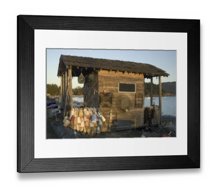 Framed Print : Buoys on Legoe Bay Fishing Shack, Lummi Island, Washington, US Framed Print : Buoys on Legoe Bay Fishing Shack, Lummi Island, Washington, US