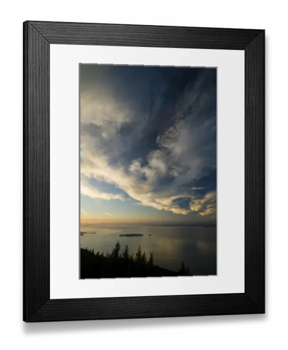 Framed Print : Island View from Mt. Constitution, Orcas Island, Washington, US Framed Print : Island View from Mt. Constitution, Orcas Island, Washington, US