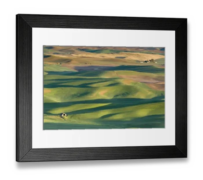 Framed Print : Palouse Farm Fields From Steptoe Butte SP at Sunrise, Whitman Co. WA, USA