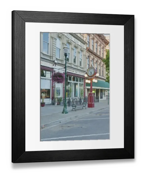Framed Print : USA, WA, Walla Walla, Downtown voted best main street and best small town for foodies