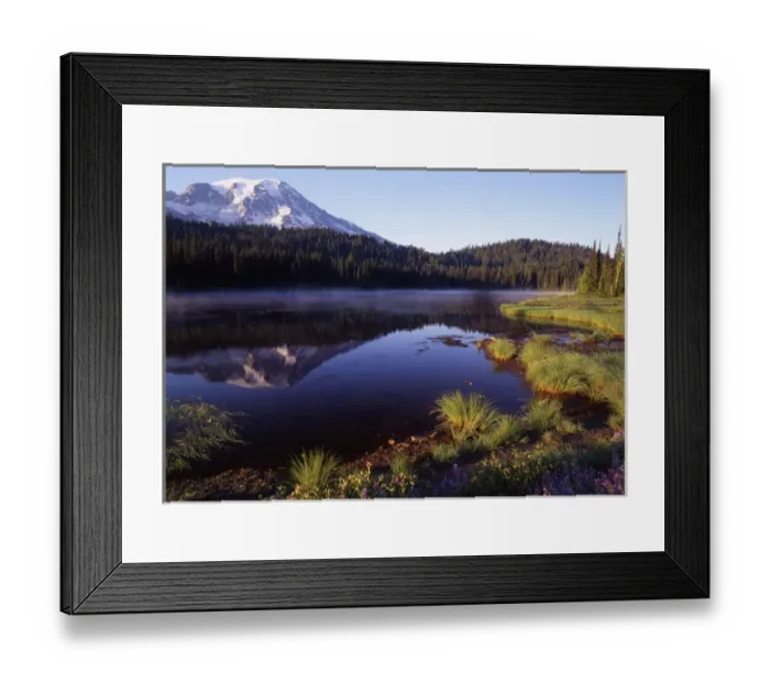 Framed Print : N. A. USA, Washington, Mt. Rainier Nat l Park Mt. Rainier and Reflection Lake