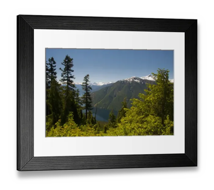Framed Print : Ross Lake from the Trail to Desolation Peak, North Cascades National Park, Washington, US