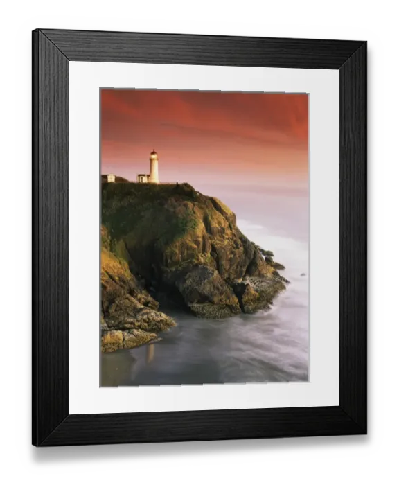 Framed Print : USA, Washington State, Fort Canby State Park, View of North Head Lighthouse on cliff Framed Print : USA, Washington State, Fort Canby State Park, View of North Head Lighthouse on cliff