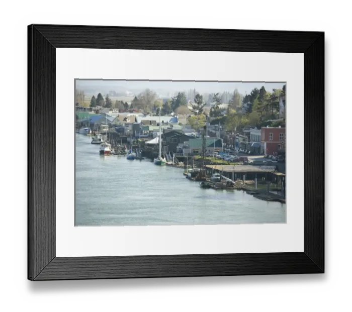 Framed Print : USA, Washington State, La Conner. View of La Conner Framed Print : USA, Washington State, La Conner. View of La Conner