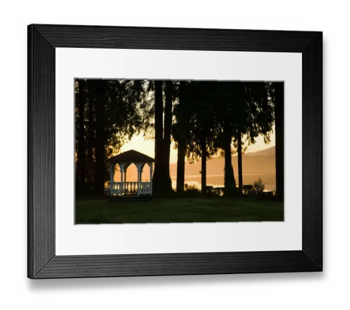 Framed Print : North America, USA, WA, Olympic National Park. Quinault Lodge lake front at sunset Framed Print : North America, USA, WA, Olympic National Park. Quinault Lodge lake front at sunset