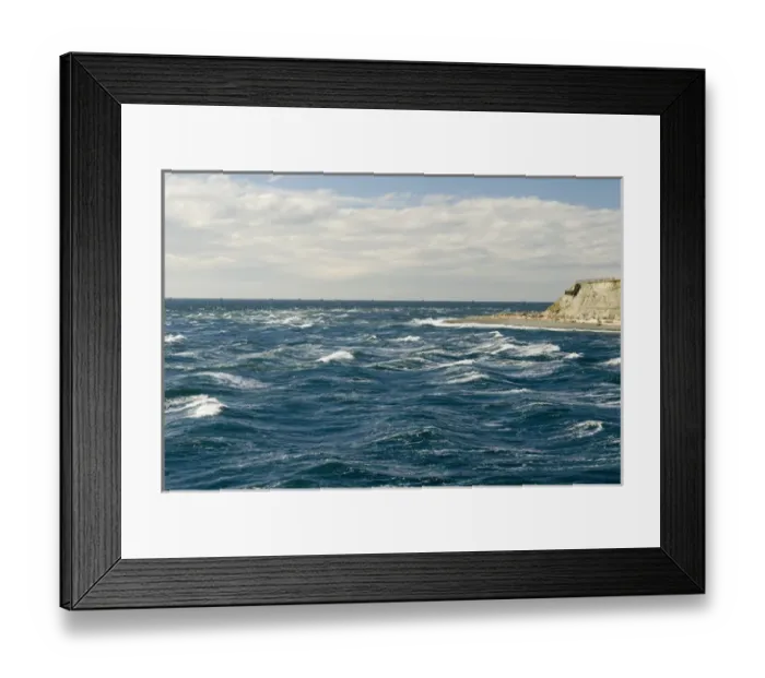 Framed Print : Rough seas as ferry leaves from Keystone Framed Print : Rough seas as ferry leaves from Keystone