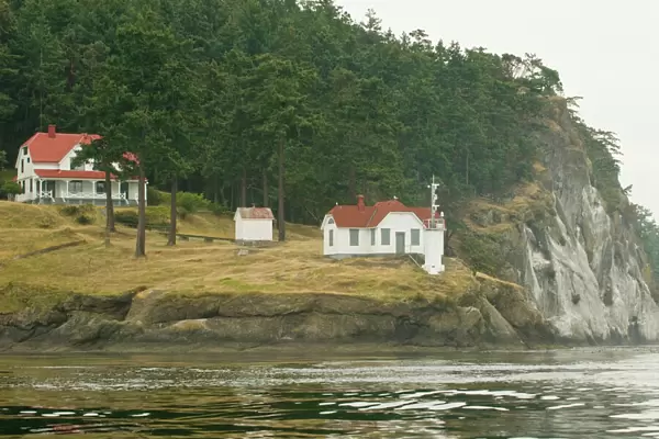 USA, WA, San Juan Islands. Turn Point Lighthouse on Stuart Island was built in 1893