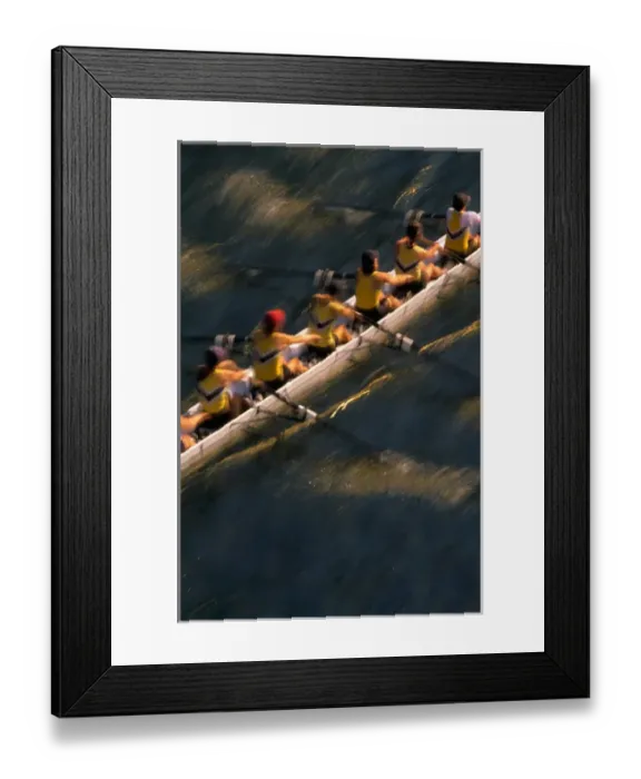 Framed Print : NA, USA, Washington, Seattle, Crew Rowing in Motion Framed Print : NA, USA, Washington, Seattle, Crew Rowing in Motion