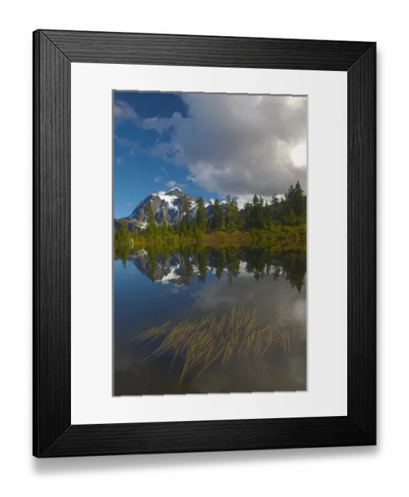 Framed Print : North America, USA, Washington, Mt. Shucksan Reflecting in Picture Lakewith Autumn Color Framed Print : North America, USA, Washington, Mt. Shucksan Reflecting in Picture Lakewith Autumn Color