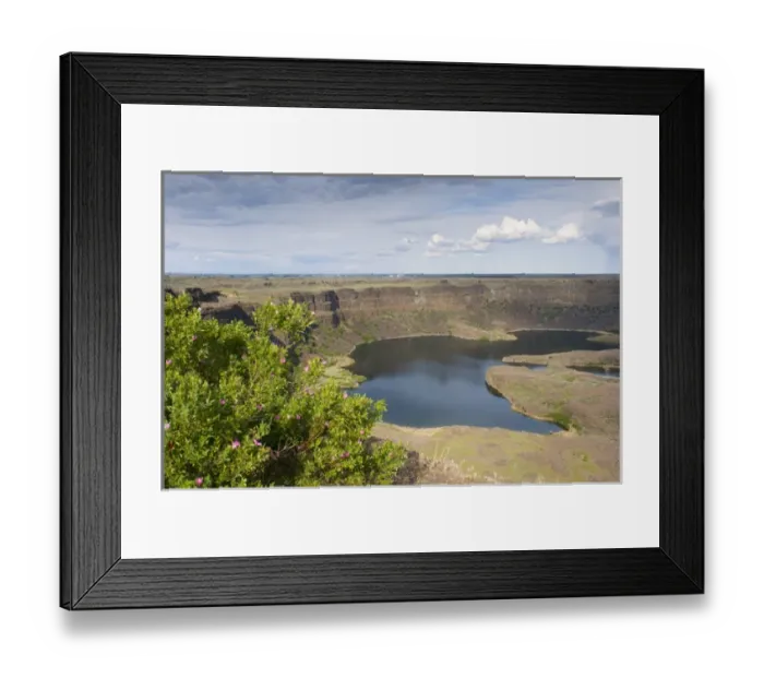 Framed Print : USA, Washington State, Grant County. Dry Falls Framed Print : USA, Washington State, Grant County. Dry Falls
