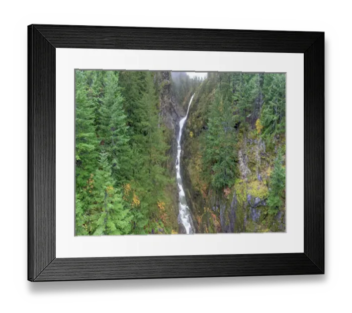 Framed Print : Cascades waterfall. Winthrop. Western Washington