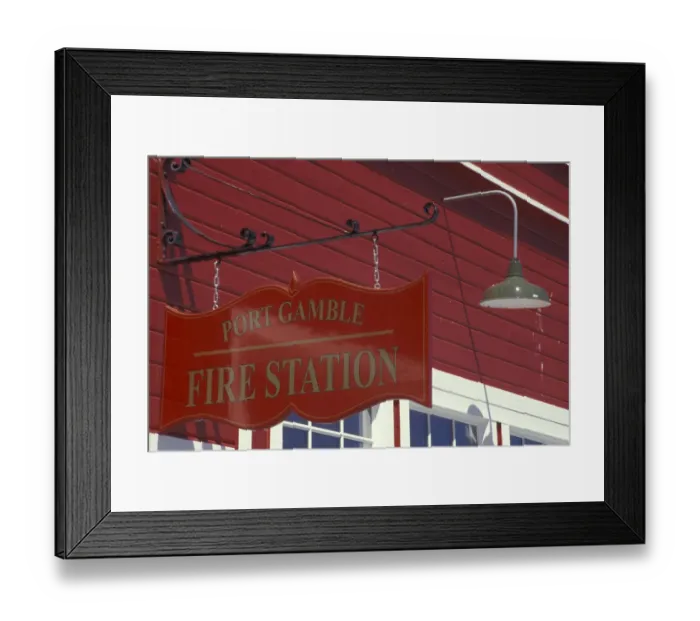 Framed Print : NA, USA, Washington, Port Gamble Fire station Framed Print : NA, USA, Washington, Port Gamble Fire station