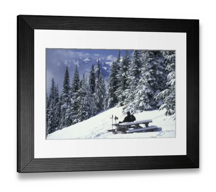 Framed Print : NA, USA, Washington, Olympic NP Cross-country skier at Hurricane Ridge Framed Print : NA, USA, Washington, Olympic NP Cross-country skier at Hurricane Ridge