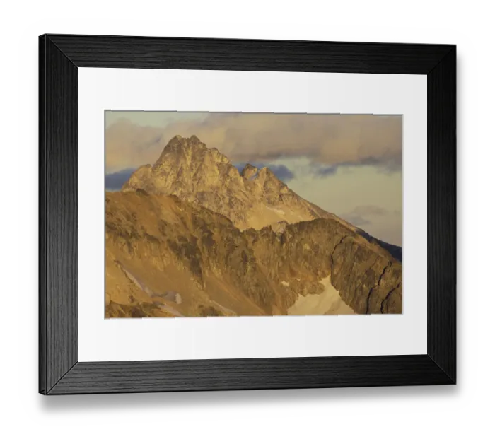 Framed Print : NA, USA, Washington, North Cascades NP Boston Peak and cumulous clouds