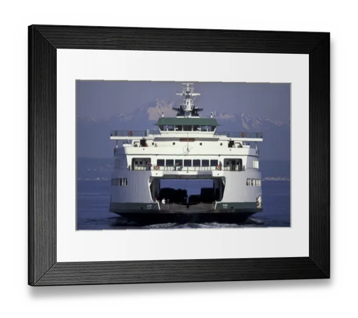 Framed Print : NA, USA, Washington, Seattle Washington State Ferry Tacoma departs Framed Print : NA, USA, Washington, Seattle Washington State Ferry Tacoma departs