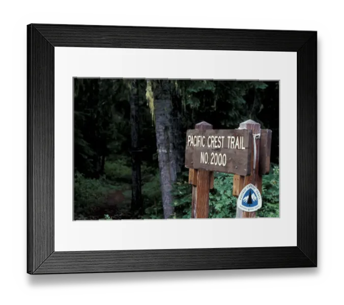 Framed Print : USA, WA, Gifford Pinchot NF. Pacific Crest Trail sign Framed Print : USA, WA, Gifford Pinchot NF. Pacific Crest Trail sign