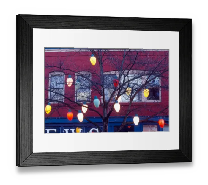 Framed Print : Christmas tree lights; holiday; season; glow; colors; festive; decor; Fremont neighborhood Framed Print : Christmas tree lights; holiday; season; glow; colors; festive; decor; Fremont neighborhood