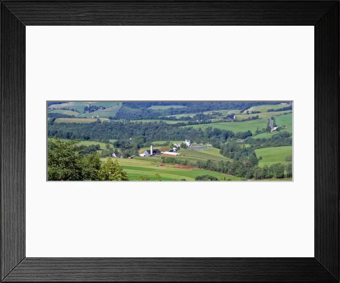 Framed Print : USA, West Virginia, Lewisburg area. A long, lovely view of the green farms in Framed Print : USA, West Virginia, Lewisburg area. A long, lovely view of the green farms in