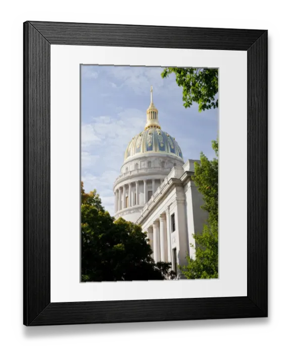 Framed Print : USA, West Virginia, Charleston. West Virginia State Capitol, exterior