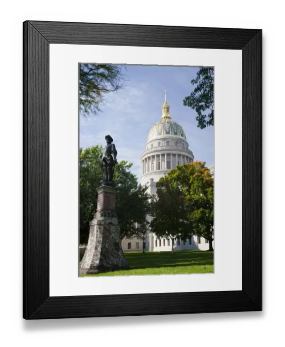 Framed Print : USA, West Virginia, Charleston. West Virginia State Capitol, exterior
