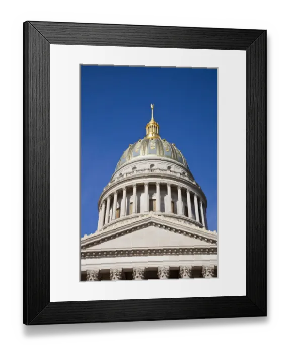 Framed Print : USA, West Virginia, Charleston. West Virginia State Capitol, exterior