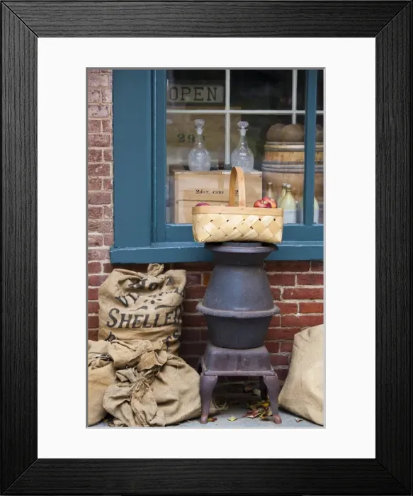 Framed Print : USA, West Virginia, Harpers Ferry. Harpers Ferry National Historic Park, basket of Framed Print : USA, West Virginia, Harpers Ferry. Harpers Ferry National Historic Park, basket of