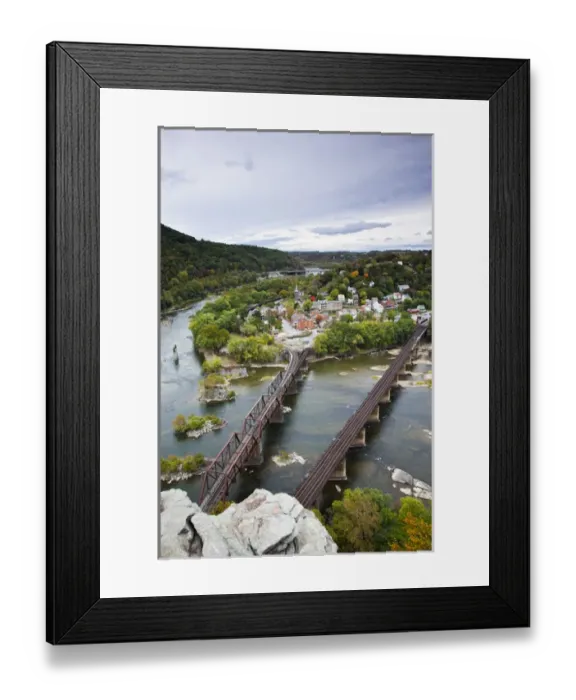 Framed Print : USA, West Virginia, Harpers Ferry. Harpers Ferry National Historic Park, high angle Framed Print : USA, West Virginia, Harpers Ferry. Harpers Ferry National Historic Park, high angle