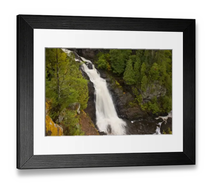 Framed Print : USA, Wisconsin, Pattison State Park. View of Big Manitou Falls on Black River. Credit as
