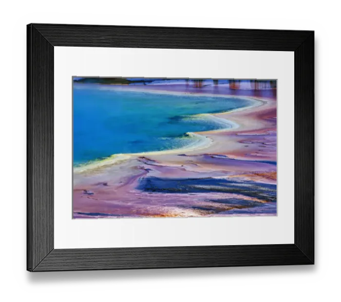Framed Print : Pattern in bacterial mat around perimeter of Grand Prismatic Spring, Midway Geyser Basin Framed Print : Pattern in bacterial mat around perimeter of Grand Prismatic Spring, Midway Geyser Basin