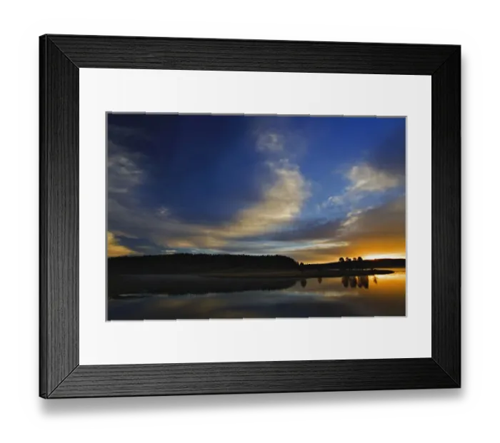 Framed Print : Yellowstone River at sunrise, Hayden Valley, Yellowstone National Park, Wyoming  /  Montana