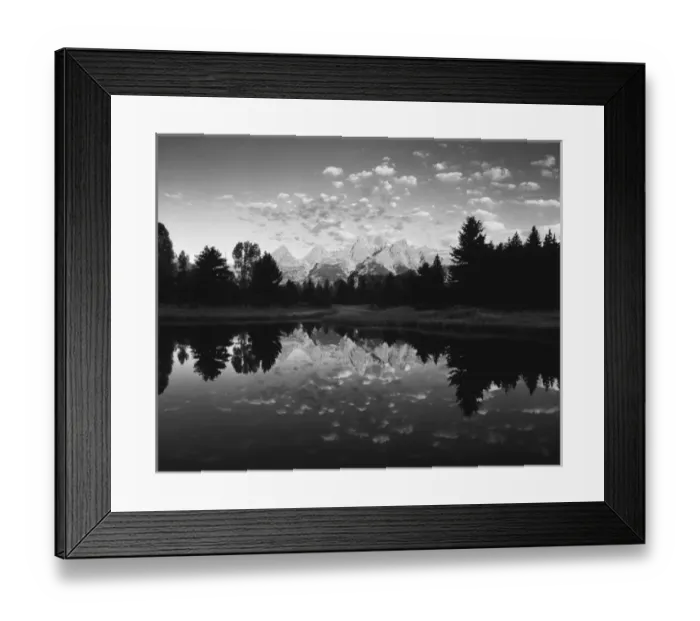 Framed Print : USA, Wyoming, Grand Teton National Park, Grand teton range reflecting in Beaver Pond