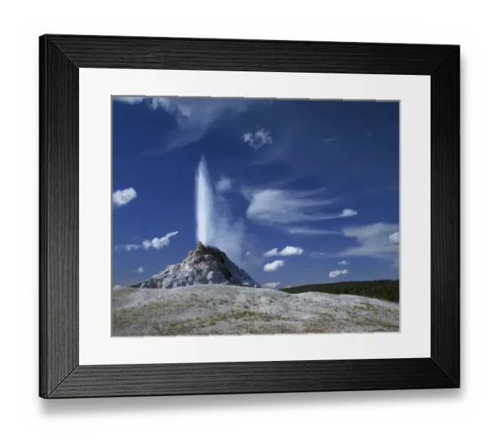 Framed Print : USA, Wyoming, Yellowstone National Park, White Dome Geyser