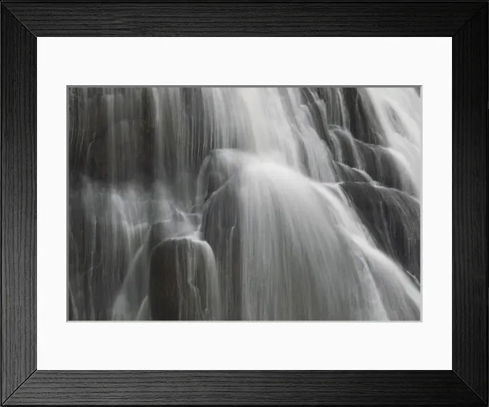 Framed Print : Gibbon Falls in winter in Yellowstone National Park, Wyoming, USA